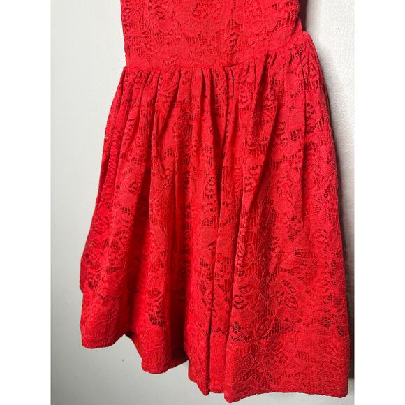 NWT Caroline Constas Red Marguerite Lace Overlay Open Back Mini Dress Size XS - Picture 7 of 15